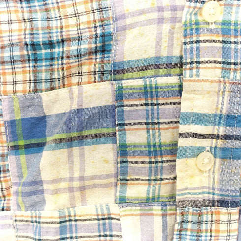 ウエアハウス WAREHOUSE DUBBLEWORKS パッチワーク S/S ボタンダウン シャツ メンズ JPN:S