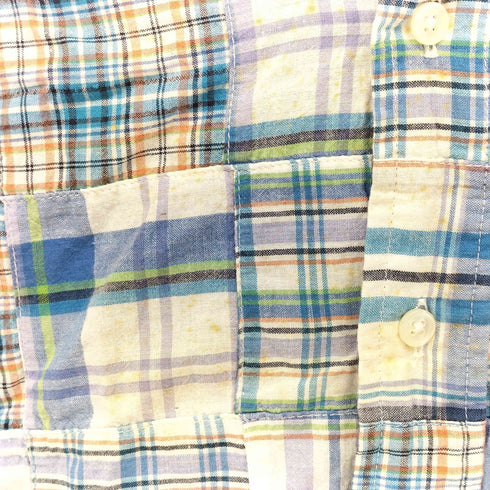 ウエアハウス WAREHOUSE DUBBLEWORKS パッチワーク S/S ボタンダウン シャツ メンズ JPN:S