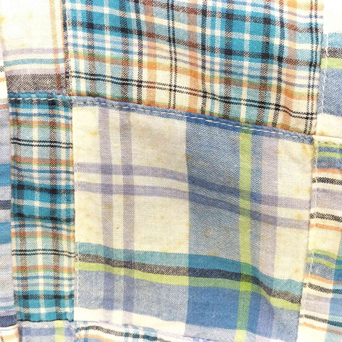 ウエアハウス WAREHOUSE DUBBLEWORKS パッチワーク S/S ボタンダウン シャツ メンズ JPN:S