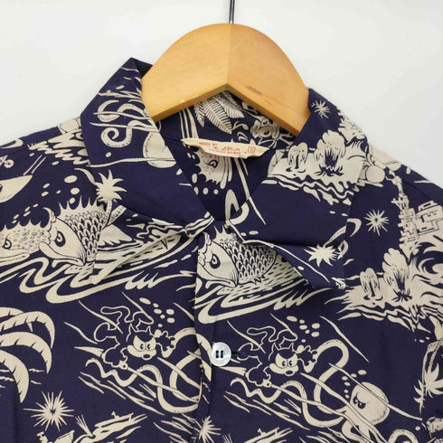 リアルマッコイズ THE REAL McCOY 00S キャラクター 総柄 S/S アロハ シャツ メンズ JPN:S