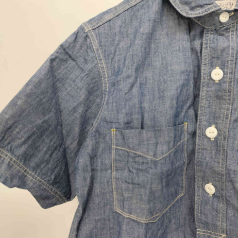 COLIMBO チンスト付 S/S シャンブレーシャツ メンズ