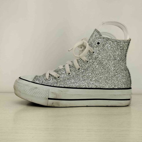 コンバース CONVERSE ALL STAR HI シルバー ラメ グリッター レディース JPN:23.5