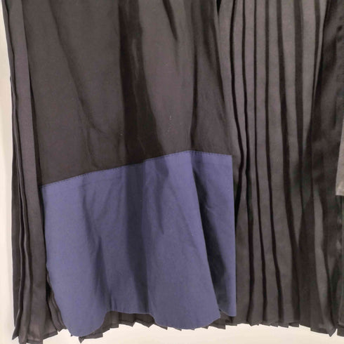 ザラ ZARA SRPLS プリーツ切替 ツートン シャツワンピース レディース import:S