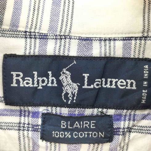 ラルフローレン RALPH LAUREN BLAIRE チェック柄ボタンダウンシャツ メンズ JPN:L