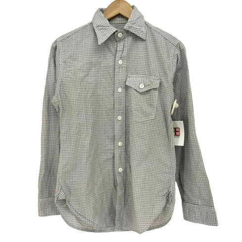 ポストオーバーオールズ POST OVERALLS USA製 マチ付き L/S レギュラーカラー シャツ メンズ import:XS