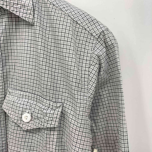 ポストオーバーオールズ POST OVERALLS USA製 マチ付き L/S レギュラーカラー シャツ メンズ import:XS