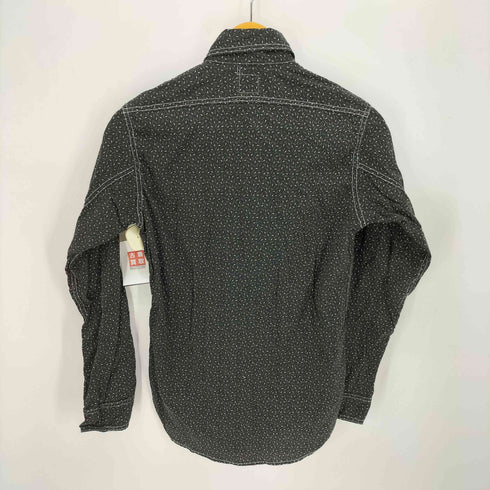 ポストオーバーオールズ POST OVERALLS USA製 C-POST ロングスリーブ 総柄 シャツ メンズ import:XS