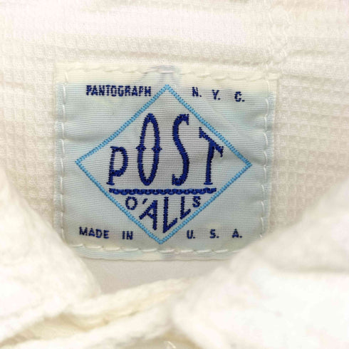 ポストオーバーオールズ POST OVERALLS USA製 コットン ピケ チンスト マチ付き ワーク シャツ メンズ JPN:XS