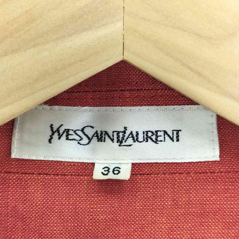 イヴサンローラン Yves Saint Laurent リネンシャツジャケット レディース 36