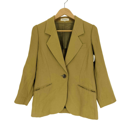イヴサンローラン Yves Saint Laurent リネン混 シャツジャケット レディース 36