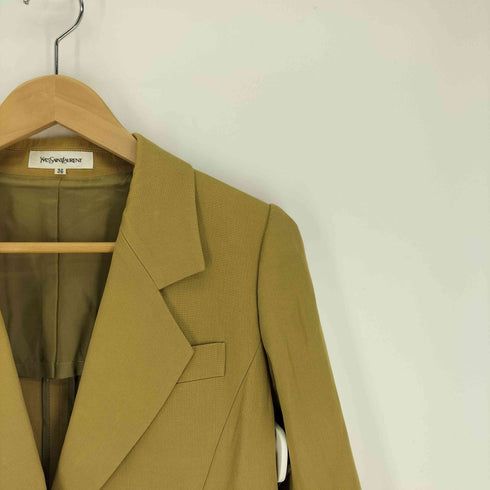 イヴサンローラン Yves Saint Laurent リネン混 シャツジャケット レディース 36