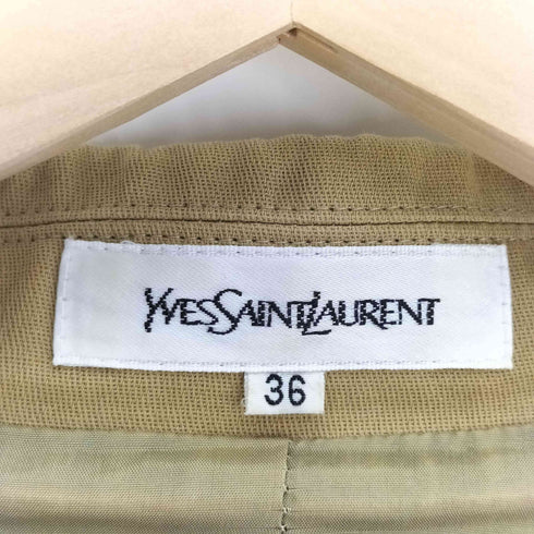 イヴサンローラン Yves Saint Laurent リネン混 シャツジャケット レディース 36