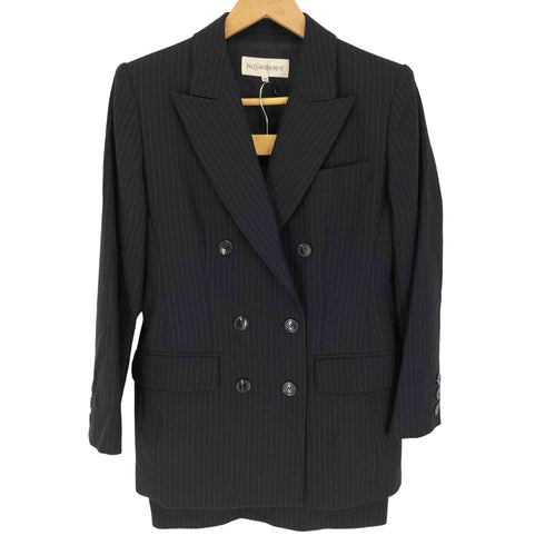 イヴサンローラン Yves Saint Laurent ダブルジャケット スカート セットアップ レディース 36
