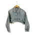 ザラ ZARA ダメージ加工 クロップド デニムジャケット レディース import:M