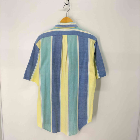 ポロバイラルフローレン Polo by RALPH LAUREN マルチストライプ ポニー刺繍 ボタンダウン 半袖シャツ メンズ L