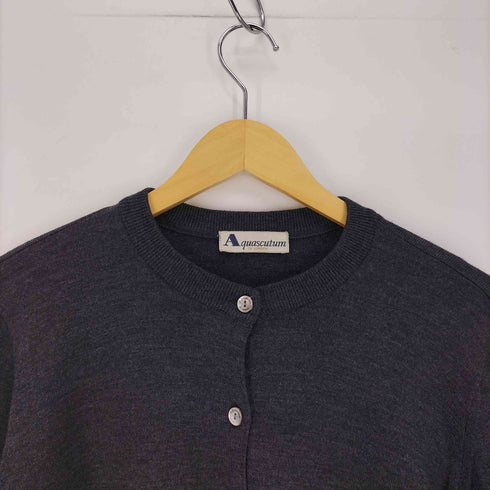 アクアスキュータム AQUASCUTUM クルーネック ウールカーディガン レディース 9