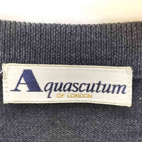 アクアスキュータム AQUASCUTUM クルーネック ウールカーディガン レディース 9