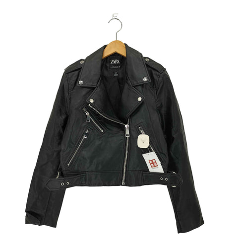 ザラ ZARA フェイクレザージャケット レディース L