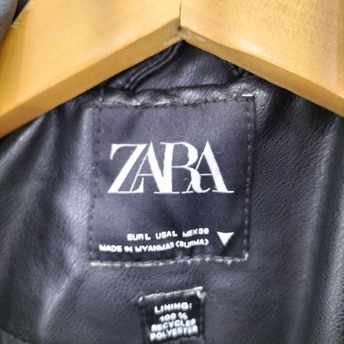 ザラ ZARA フェイクレザージャケット レディース L