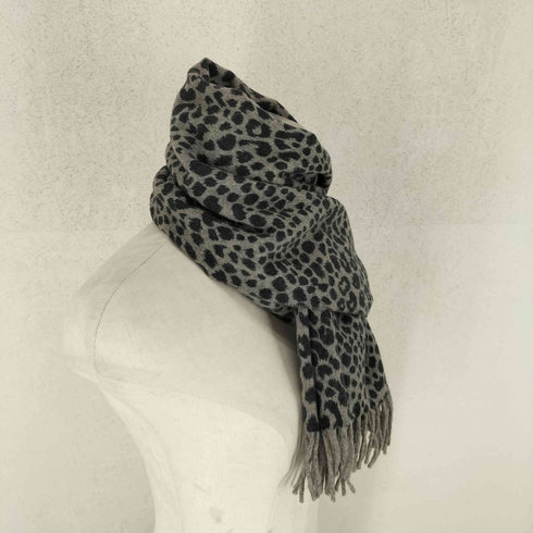 ソニアリキエル SONIA RYKIEL CASHMERE&WOOL カシミヤ混 ヒョウ柄 マフラー レディース
