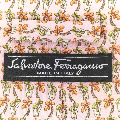サルヴァトーレフェラガモ Salvatore Ferragamo 総柄シルクネクタイ メンズ