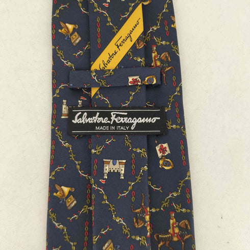 サルヴァトーレフェラガモ Salvatore Ferragamo 総柄シルクネクタイ メンズ