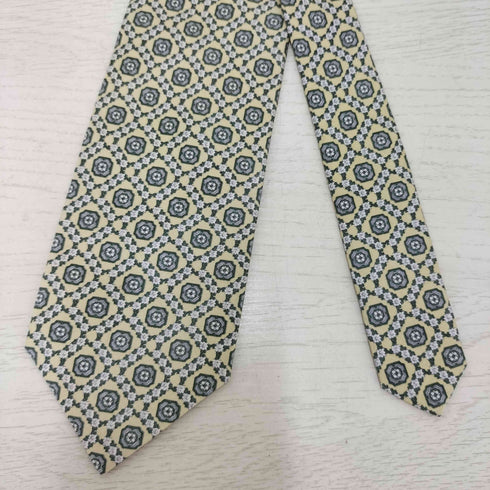 イヴサンローラン Yves Saint Laurent 総柄シルクネクタイ メンズ