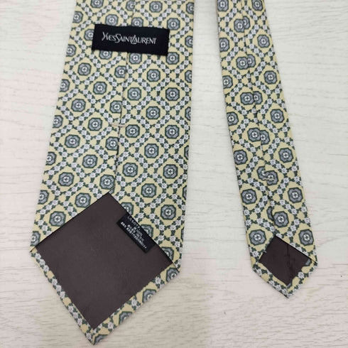 イヴサンローラン Yves Saint Laurent 総柄シルクネクタイ メンズ