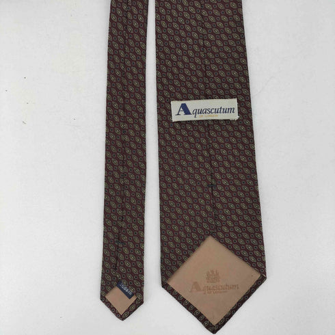 アクアスキュータム AQUASCUTUM 総柄シルクネクタイ メンズ