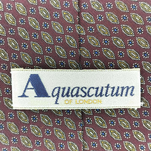 アクアスキュータム AQUASCUTUM 総柄シルクネクタイ メンズ