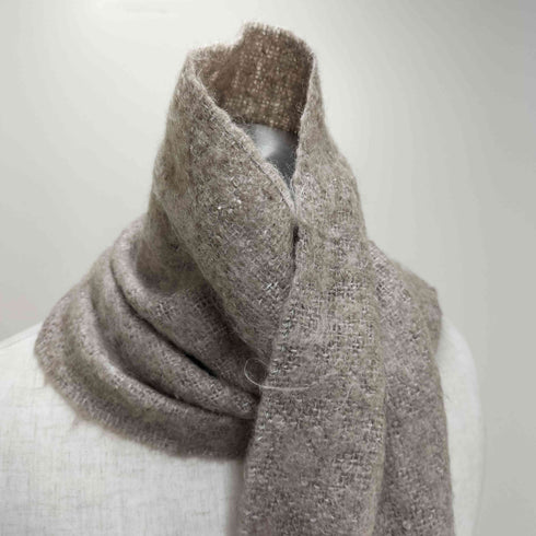 エーグル AIGLE フランス製 モヘア20%混フリンジマフラー メンズ