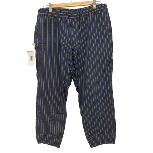 ゼロエイトサーカス 08sircus イージー ウエスト シアサッカー ストライプ パンツ メンズ