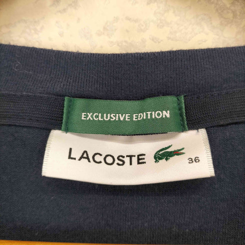 ラコステ LACOSTE 別注 パイル地クルーネックTシャツ レディース FR:36