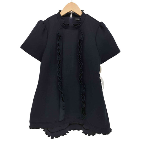 ツルバイマリコオイカワ Tsuru by Mariko Oikawa 24SS Nerine フリルトップス ジャージー素材 レディース FREE