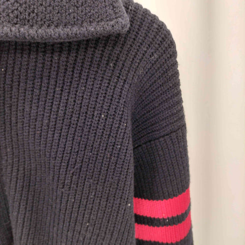 アルマーニコレツィオーニ ARMANI COLLEZIONI イタリア製 ダブルジップ 袖ライン ニットカーディガン メンズ 48