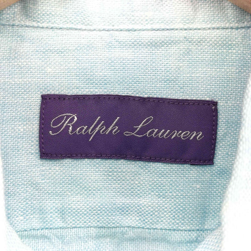 ラルフローレンパープルレーベル RALPH LAUREN PURPLE LABEL ホリゾンタルカラー L/S リネン シャツ メンズ import:S