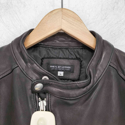 pine al jet leather シープレザー シングルライダースジャケット メンズ import:L
