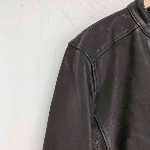 pine al jet leather シープレザー シングルライダースジャケット メンズ import:L