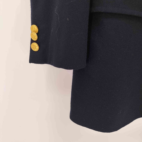 ジェイプレス J.PRESS ピークドラペル ダブルブレスト 背抜き 金ボタン テーラードジャケット 紺ブレ メンズ C92 W80 T170