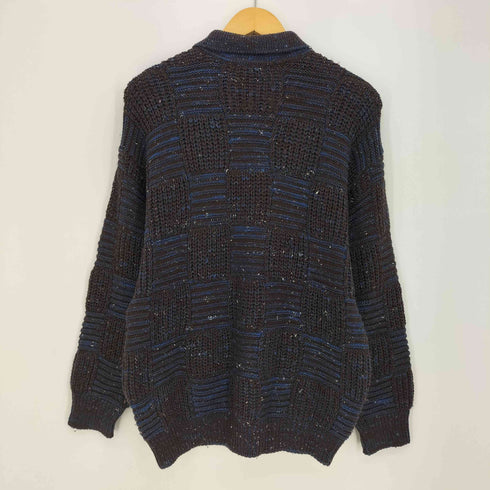インターメッツォ INTERMEZZO 編み込み グラデーション ニットポロ メンズ import:M