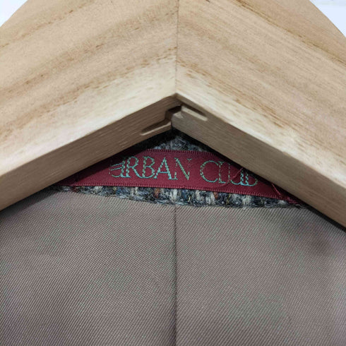 URBAN CLUB ウール ツイード バスケットボタン サイドベンツ 2B テーラードジャケット メンズ 胸囲 94 胴囲 84 身長 170
