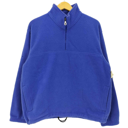 ランズエンド LANDS END 90-00s ハーフジップ フリース プルオーバー 裾ドローコード メンズ import:M