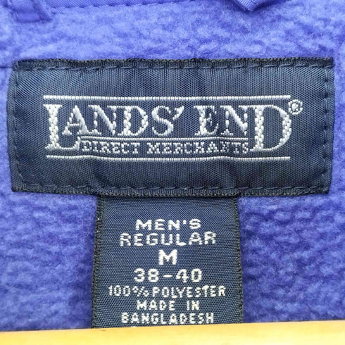 ランズエンド LANDS END 90-00s ハーフジップ フリース プルオーバー 裾ドローコード メンズ import:M