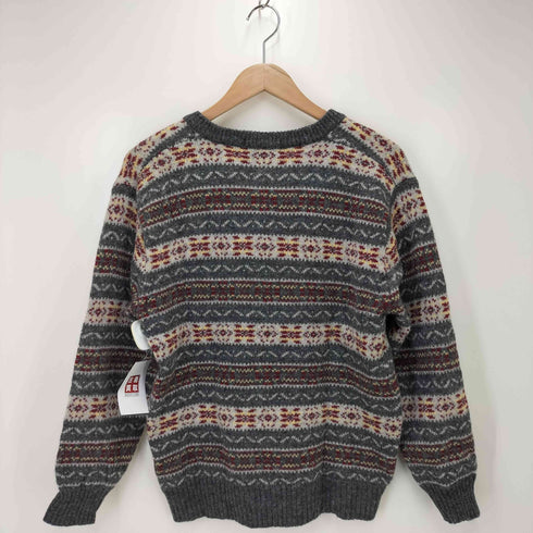 70S-80S VOLUNT フェアアイル柄 vネックニット メンズ JPN:L