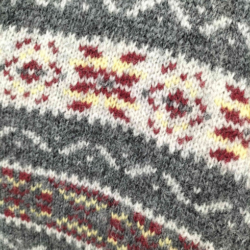 70S-80S VOLUNT フェアアイル柄 vネックニット メンズ JPN:L