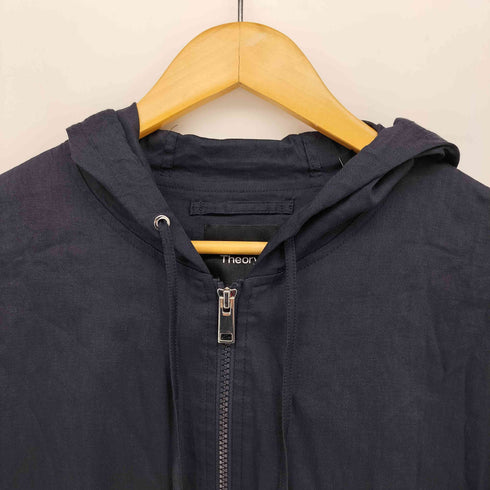 セオリー theory 24SS DARRIUS HD UL_GOOD CRUNCH リネン ジップアップ パーカー メンズ import:M