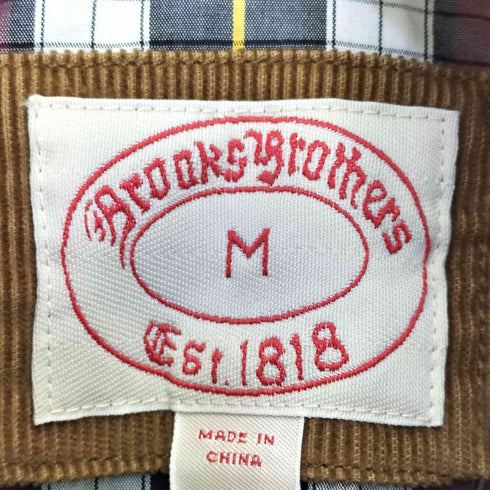 ブルックスブラザーズ BROOKS BROTHERS 裏地チェック コーデュロイ ハリントンスイングトップジャケット メンズ import:M