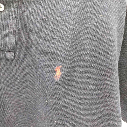 ポロバイラルフローレン Polo by RALPH LAUREN USA製 ポニー 刺繍 鹿の子 ポロシャツ メンズ import:M