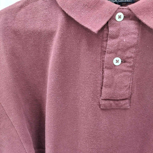 ポロバイラルフローレン Polo by RALPH LAUREN USA製 ポニー 刺繍 鹿の子 ポロシャツ メンズ import:M