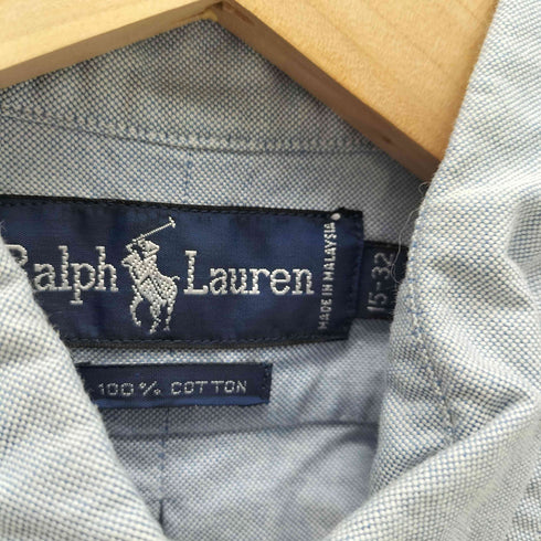 ラルフローレン RALPH LAUREN 外付けタグ ポニー 刺繍 ボタンダウン L/S オックスフォード シャツ メンズ 15-32